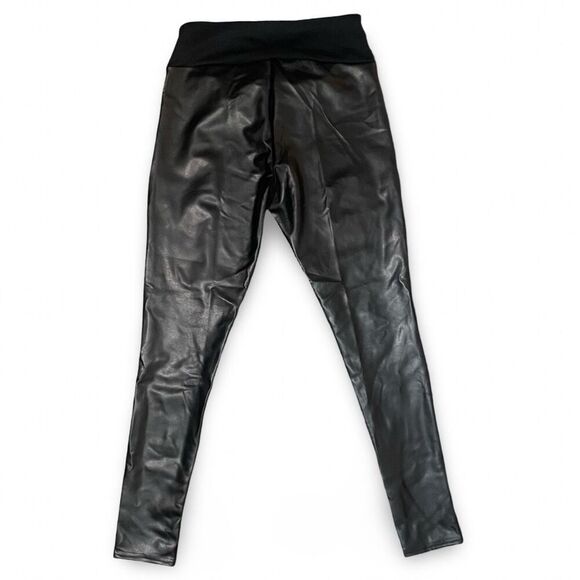 ASSETS BY SPANX All Over Faux Leather Leggings,  Shaping Waistband, Size XL - Picture 6 of 9